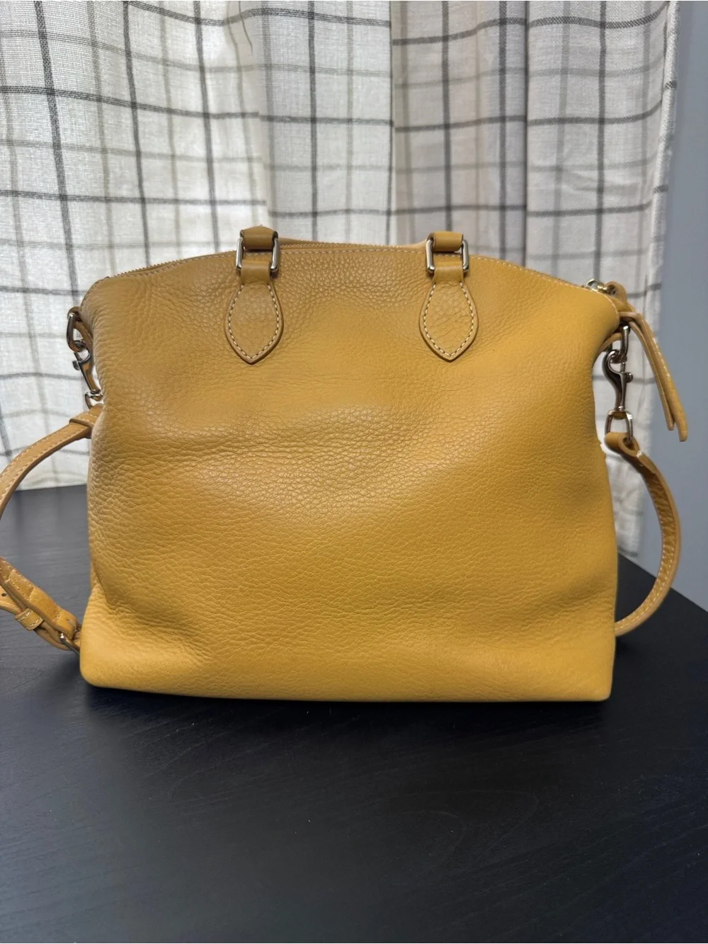 Dooney & Bourke Dillen Pebble leather Satchel Shoulder Bag Yellow